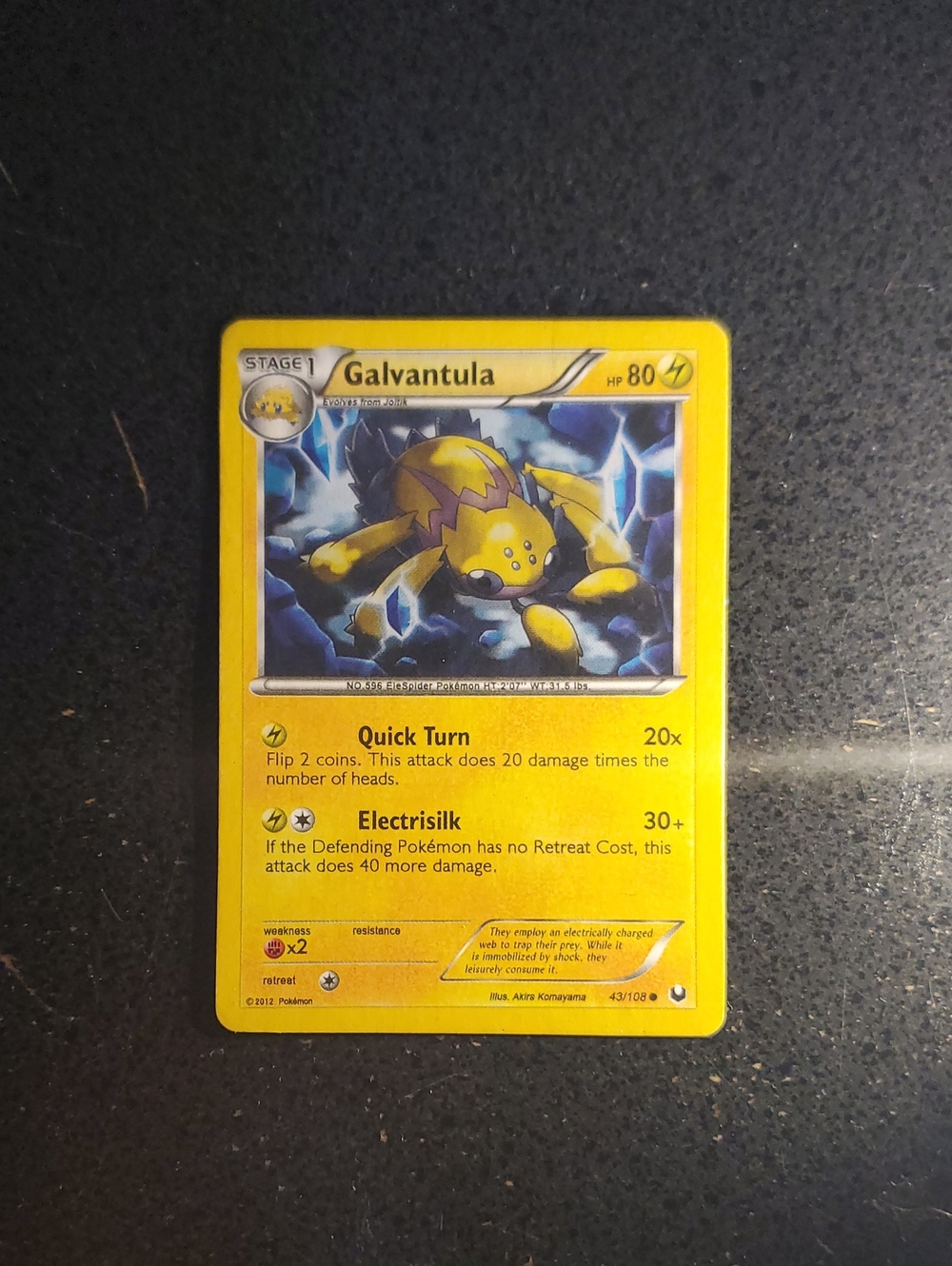Galvantula Trading Card - Yellow
